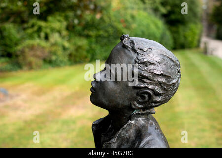 Edward Alleyn statue detail, outside Christ`s Chapel, Dulwich Village, London, UK Stock Photo